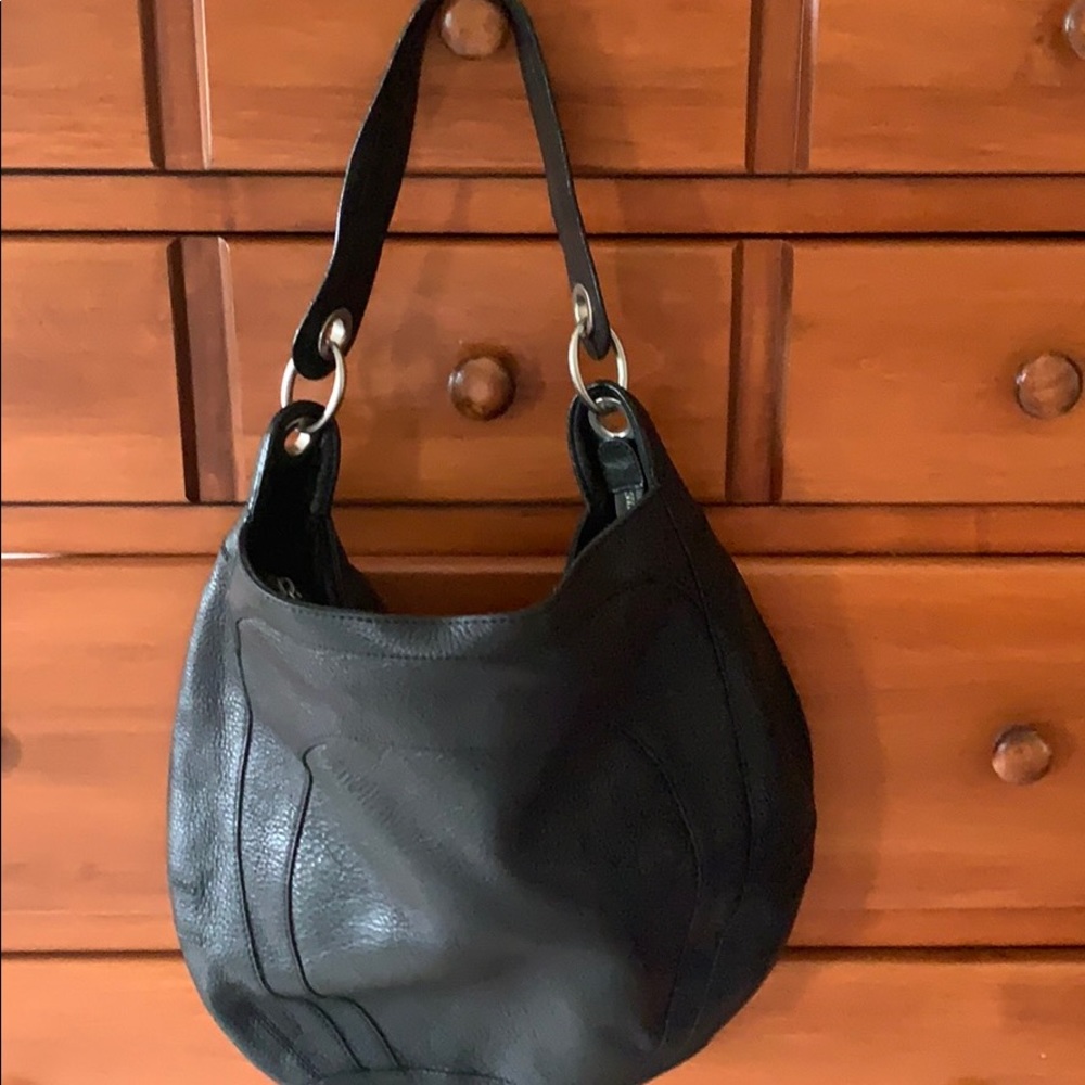 Banana Republic leather handbag. Deep green.